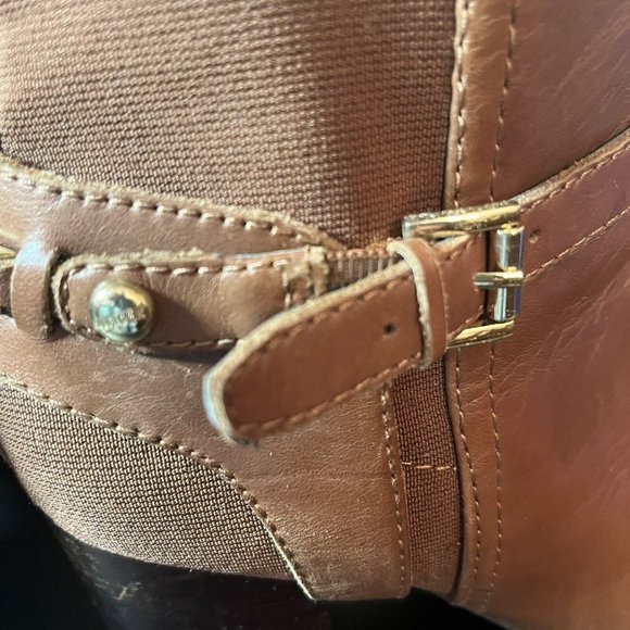 Tommy Hilfiger Twhayley Chestnut Brown Leather Slip On Ankle Boots Size 10 READ - Picture 12 of 16